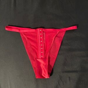 Victoria’s Secret Hook Detailed Mesh Red Panties
